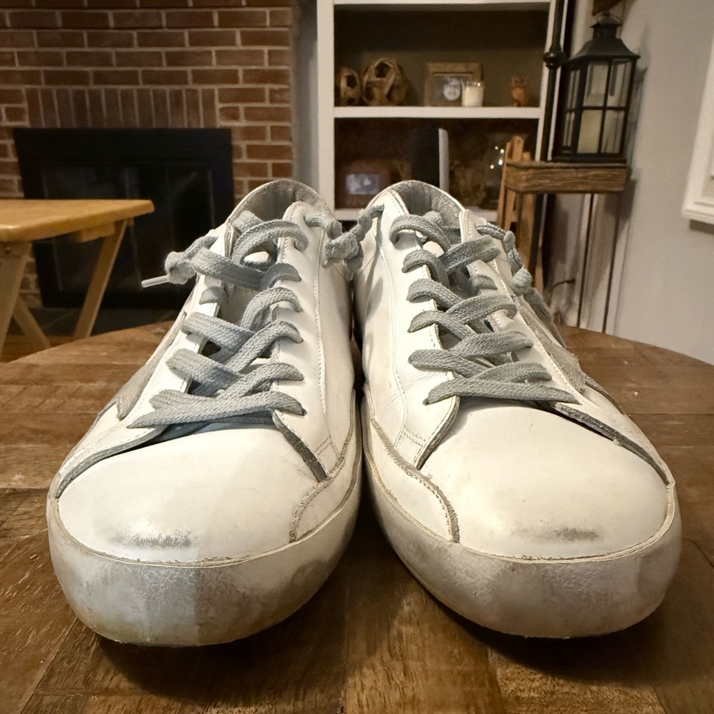Golden Goose Super-star Mixed Leather Sneakers 45/12 - Picture 12 of 15